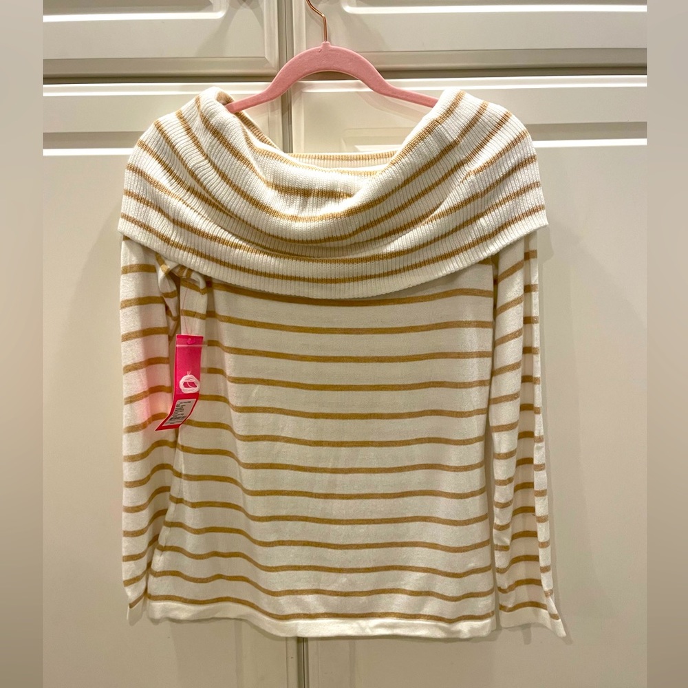 Lilly Pulitzer Large Christin off the shoulder sweater